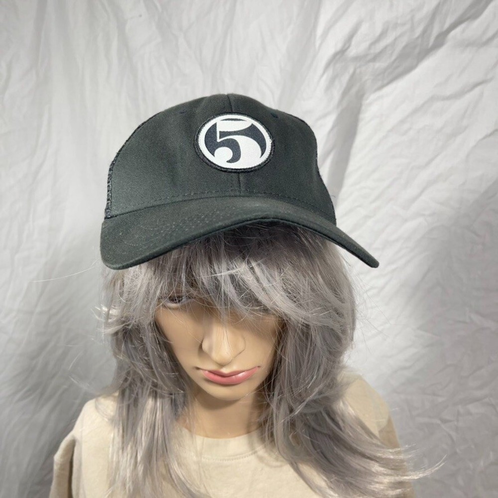 FIVE Hat Cap Mens Adjustable Black Vented Baseball Trucker American Snapback - Picture 3 of 14